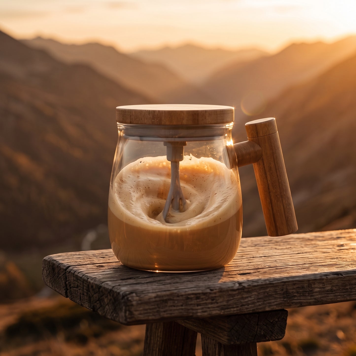 VelvetStir™ - 7000RPM Electric Glass Mixing Mug